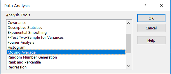 Chọn Moving Average