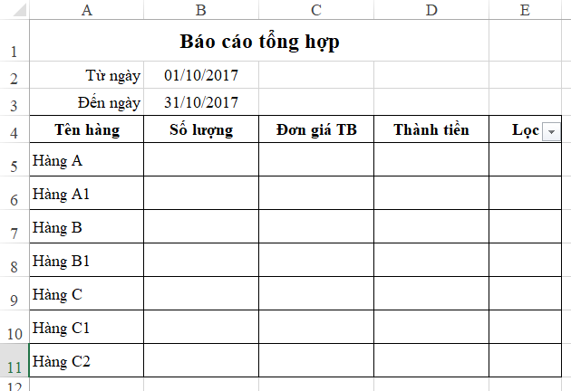 Báo cáo mẫu