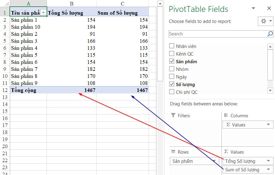 Thêm trường "Số lượng" lần 2