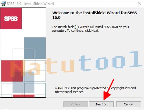 Cửa sổ chấp nhận điều khoản SPSS 16