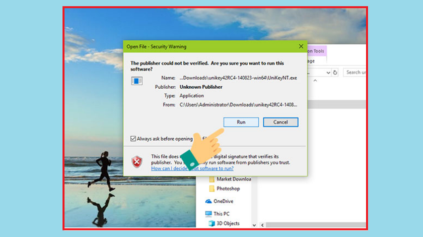 Chạy file UnikeyNT.exe