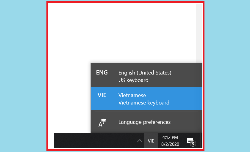 Ngôn ngữ hệ thống Windows 10