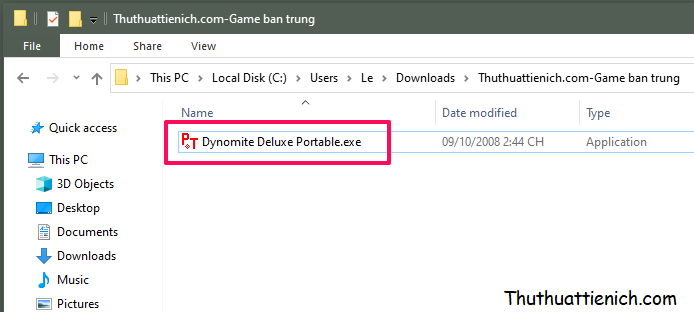 Chạy file Dynomite Deluxe Portable