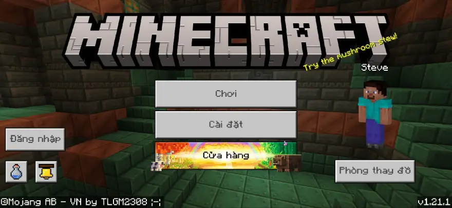 Giao diện Minecraft Mod APK tiếng Việt
