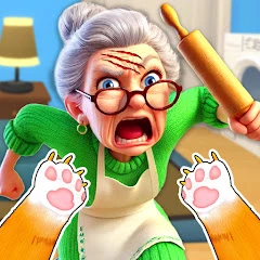 Alt: Giao diện game Cat Chaos: Prankster với hình ảnh chú mèo đang nghịch ngợm.
