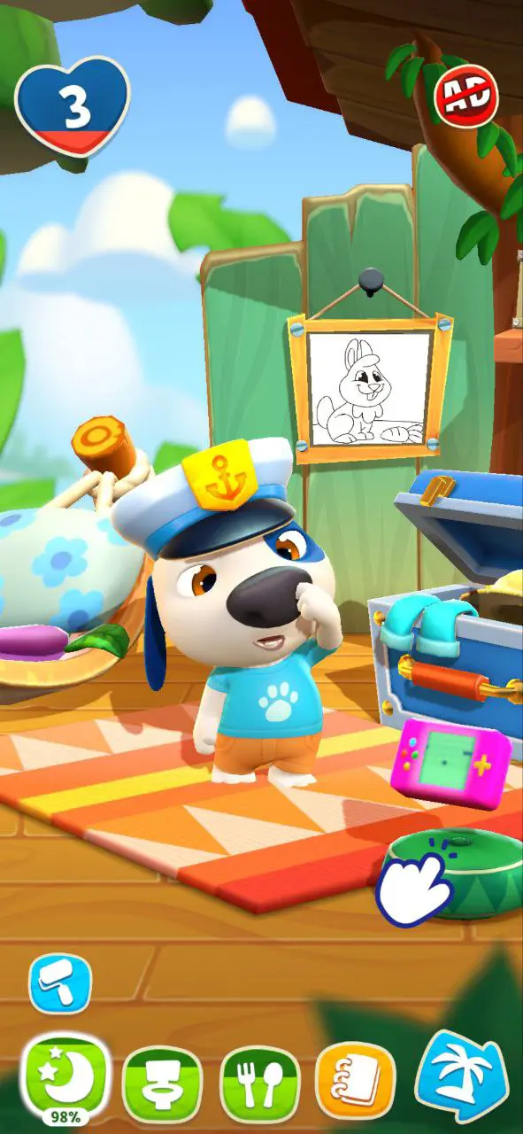 Hình ảnh chú chó Hank trong game Hank Biết Nói