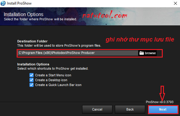 Cài đặt Proshow Producer Full Crack với Natutool