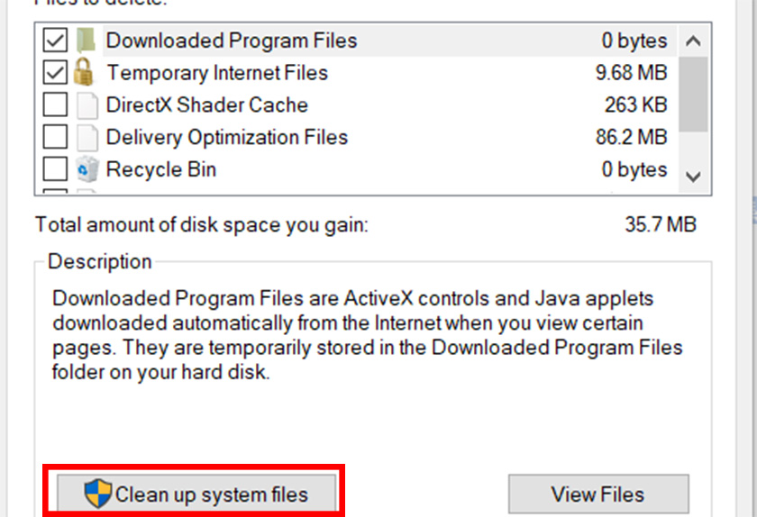 Dọn dẹp file hệ thống