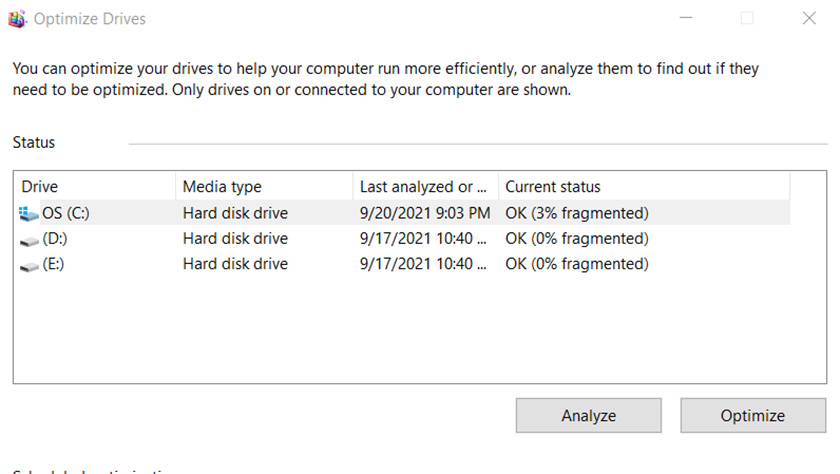 Tối ưu ổ đĩa HDD