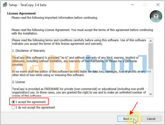 Điều khoản TeraCopy