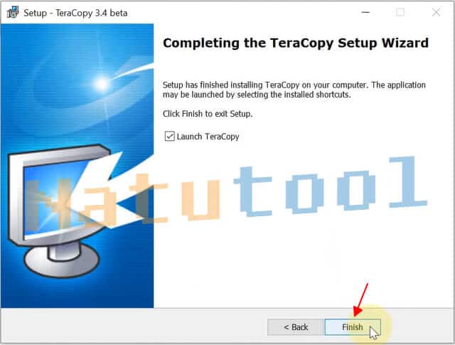 Hoàn tất cài đặt TeraCopy