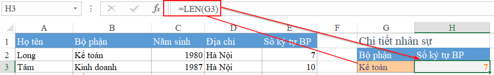 Thêm điều kiện số ký tự cho Advanced Filter