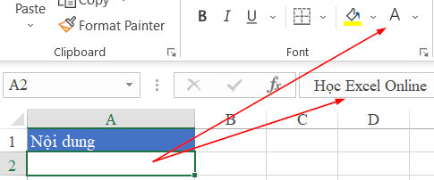 Định dạng màu chữ trùng màu nền