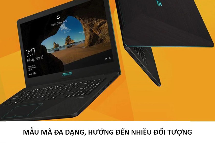Laptop Asus đa dạng mẫu mã