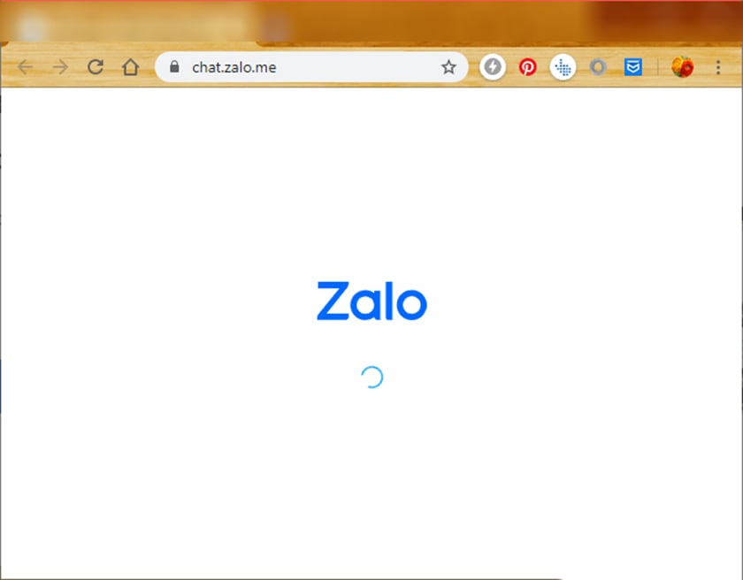 Lỗi hệ thống Zalo Web