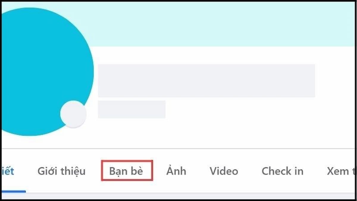 Chọn mục "bạn bè" để xem danh sách bạn bè, trang, nhóm