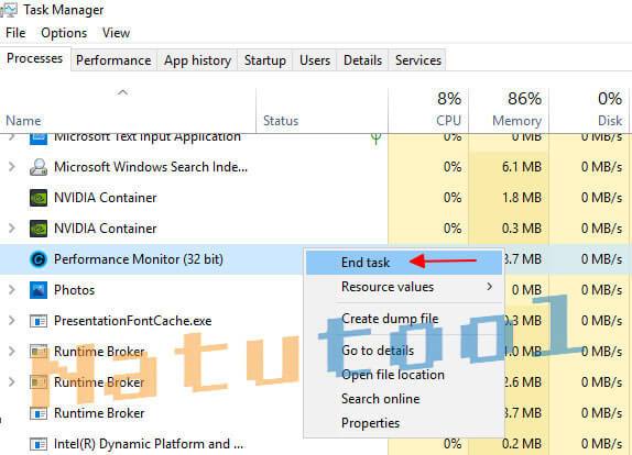 Tắt tiến trình Advanced Systemcare Pro trong Task Manager