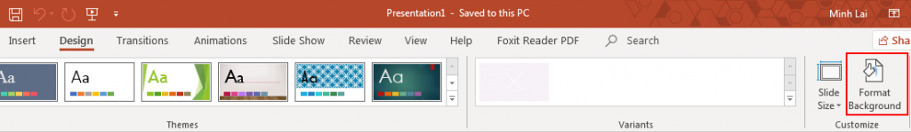 Thêm ảnh nền cho PowerPoint