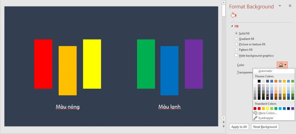 Thêm ảnh nền cho PowerPoint