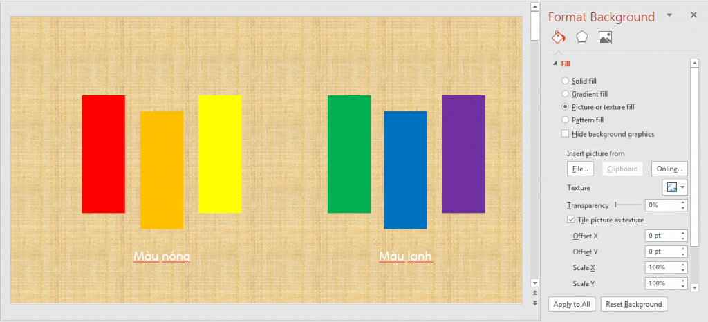 Thêm ảnh nền cho PowerPoint