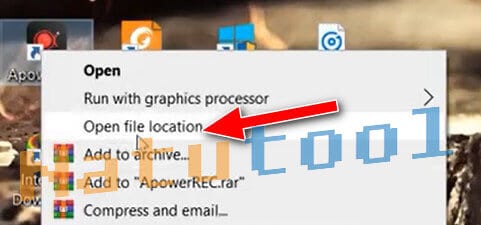 Mở thư mục cài đặt