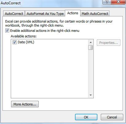 Tối ưu Tính năng AutoCorrect trong Excel AutoCorrect actions