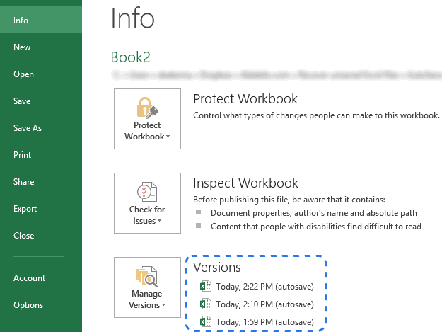 Hướng Dẫn Phục Hồi File Excel Chưa Lưu và Các Phiên Bản Trước Danh sách phiên bản tự động lưu