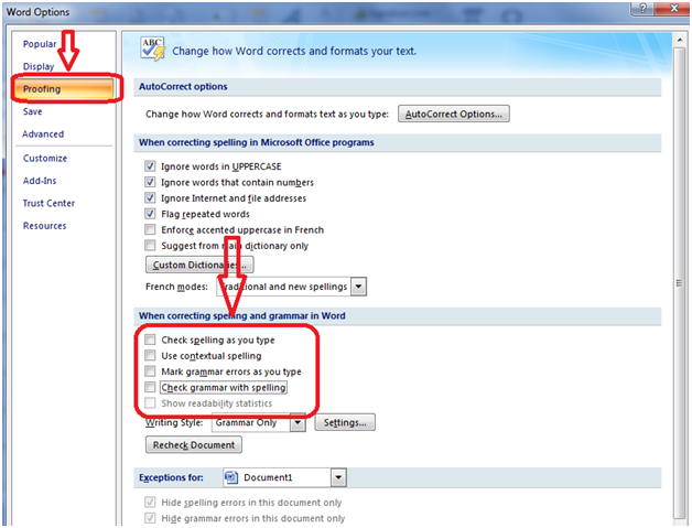 Tùy chỉnh Proofing