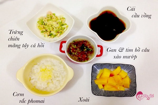 Thực đơn tham khảo cho bé 2 tuổi