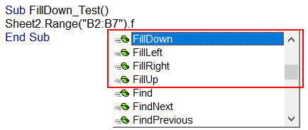 Các chiều Fill trong Excel