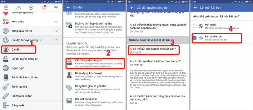 Cách chặn kết bạn trên Facebook bằng điện thoại