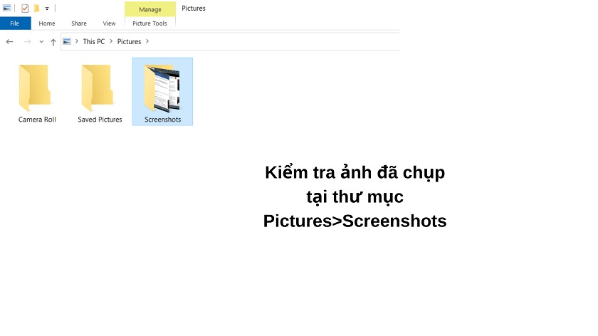 Sử dụng tổ hợp phím Windows + Print Screen