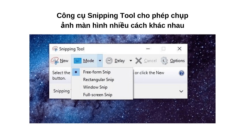 Sử dụng tính năng Snip & Sketch