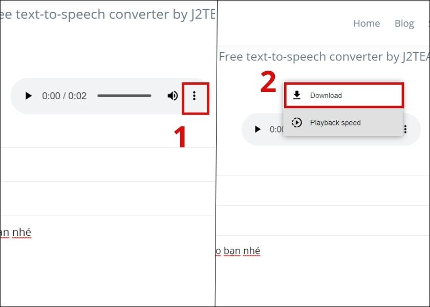 Tải file âm thanh từ Text to Speech