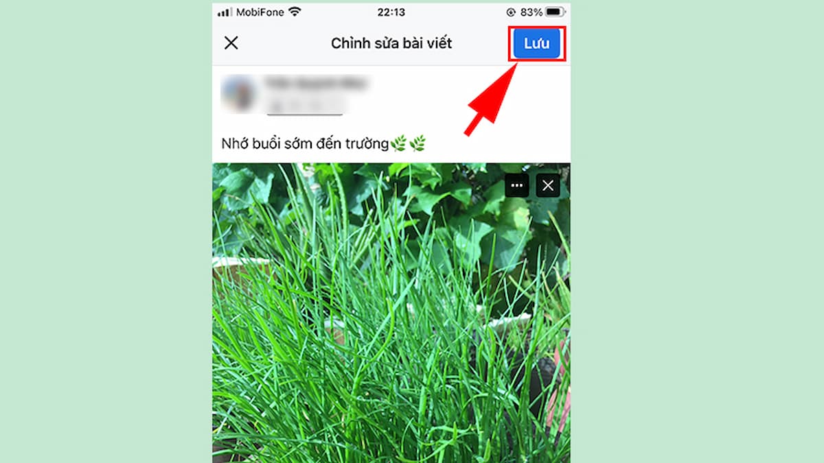 Nhấn vào “Lưu" để thay đổi