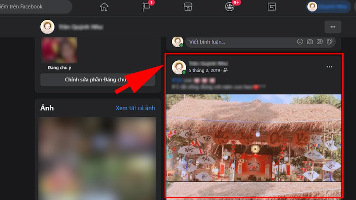 Đăng nhập vào Facebook trên máy tính. Sau đó, chọn bài đăng bạn muốn thay đổi nhưng vẫn giữ nguyên like, comment.