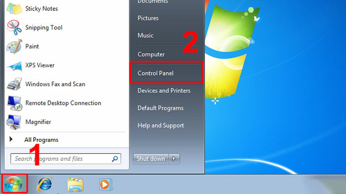 Control Panel Windows 7