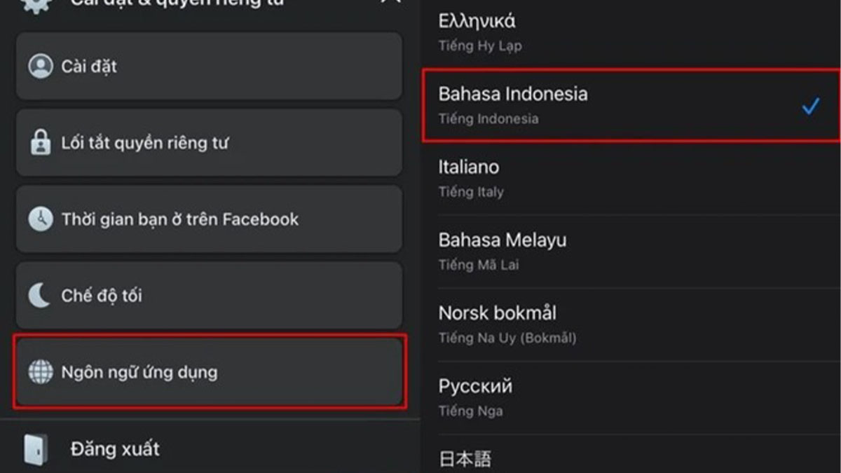 Cách Đặt Tên Facebook 1 Chữ Đơn Giản và Hiệu Quả Cài đặt ngôn ngữ Facebook sang tiếng Indonesia trên iPhone