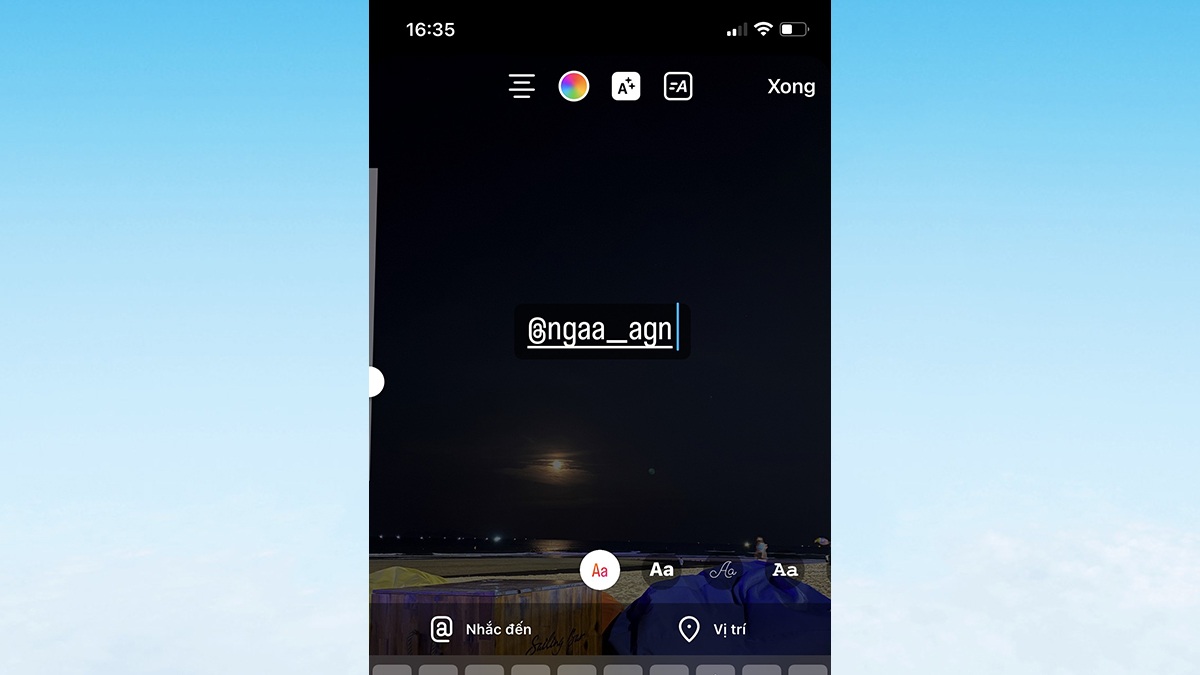 Hướng dẫn gắn thẻ Instagram trên story Facebook