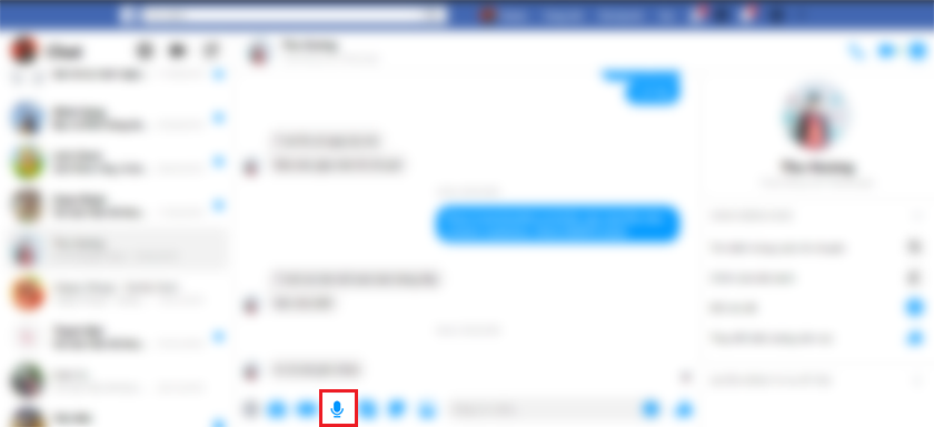 Cách gửi tin nhắn thoại trên Messenger máy tính