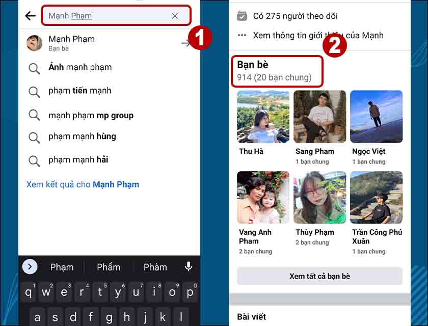 Xem danh sách bạn bè của bạn bè trên Facebook