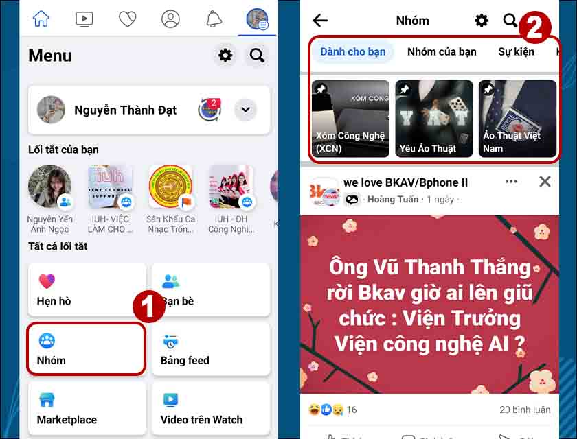 Kết bạn qua nhóm và fanpage Facebook