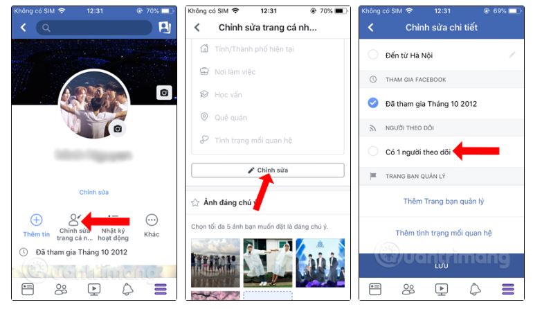 Hiển thị Số Người Theo Dõi trên Facebook: Hướng Dẫn Chi Tiết Chọn "Chỉnh sửa trang cá nhân" và sau đó chọn nút "Chỉnh sửa"