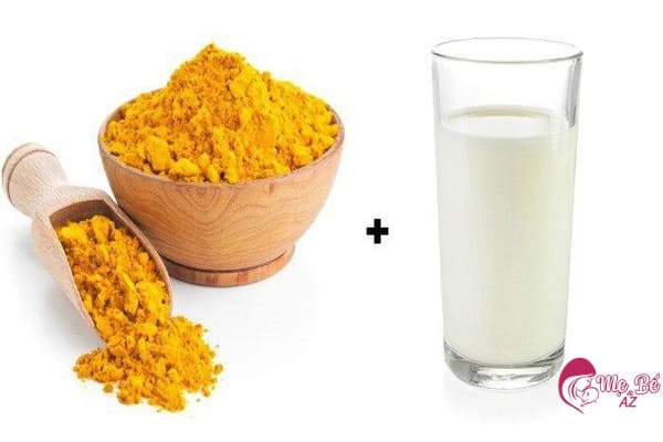 Sữa tươi và bột nghệ dưỡng trắng da