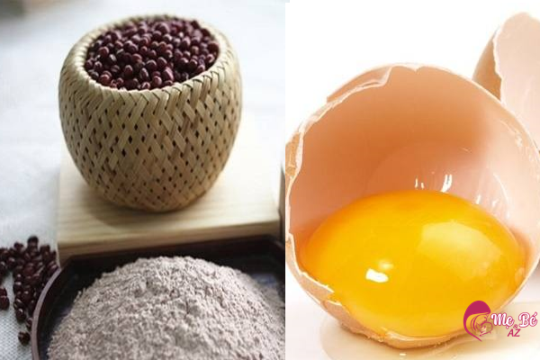 Lòng trắng trứng và đậu đỏ làm trắng da