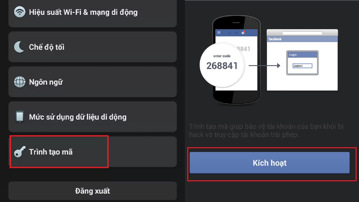 Cách lấy mã 2FA Facebook bằng trình tạo mã
