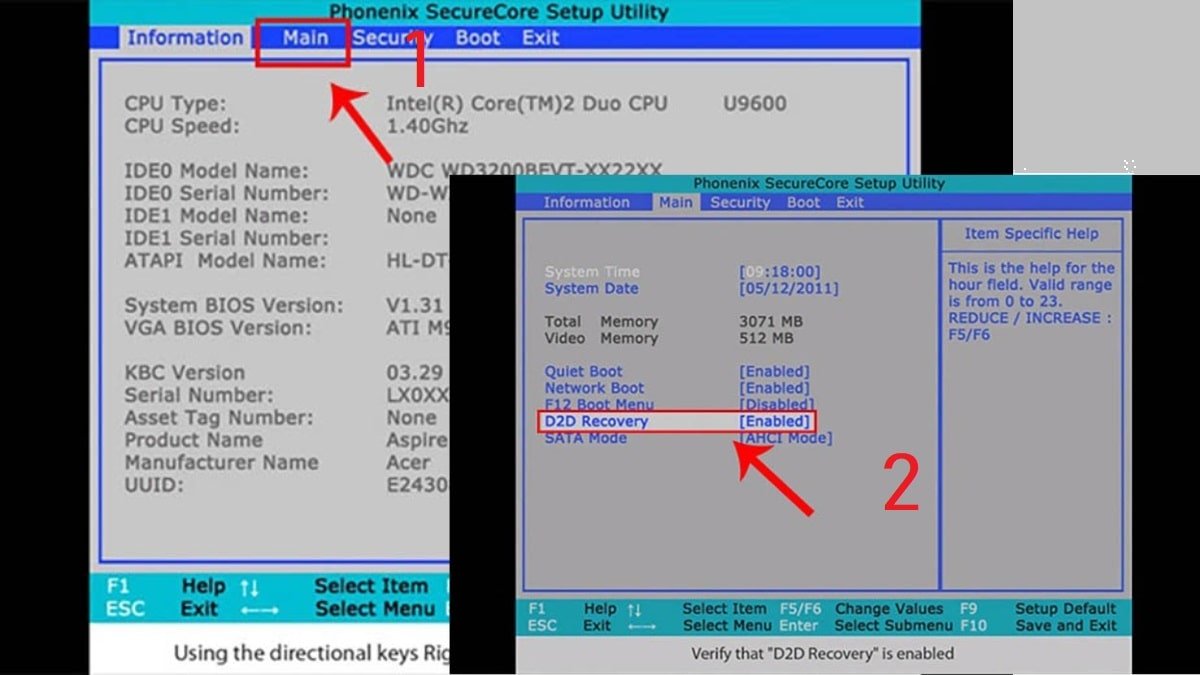 Kiểm tra D2D Recovery