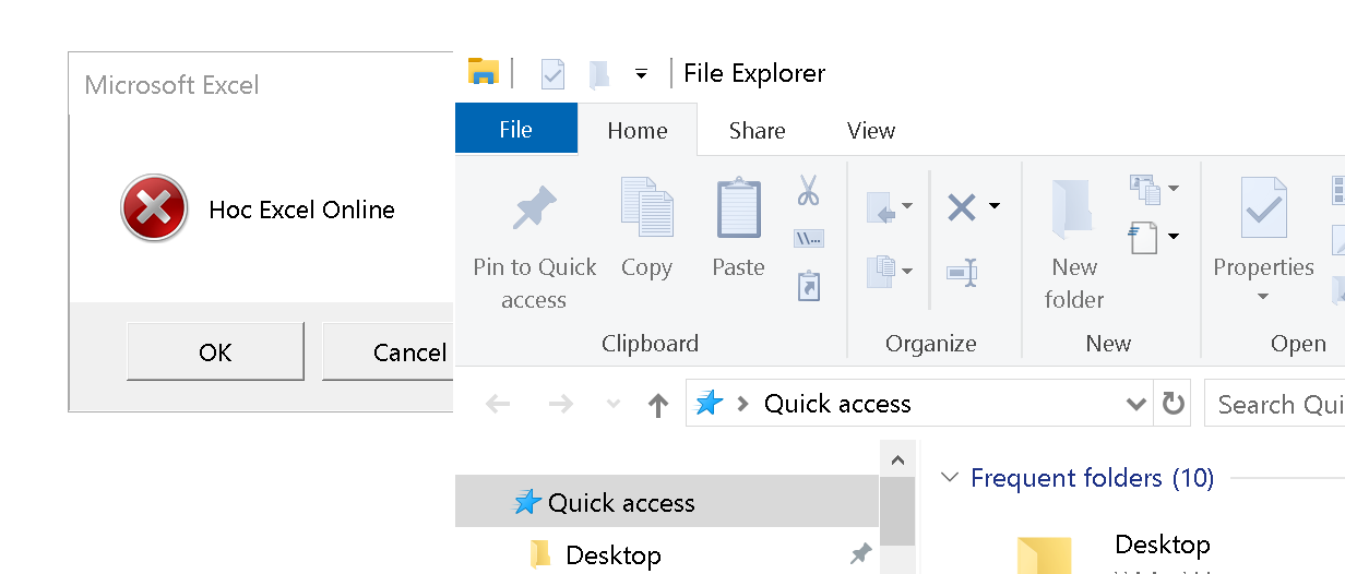 Ví dụ sử dụng tham số Buttons trong MsgBox VBA