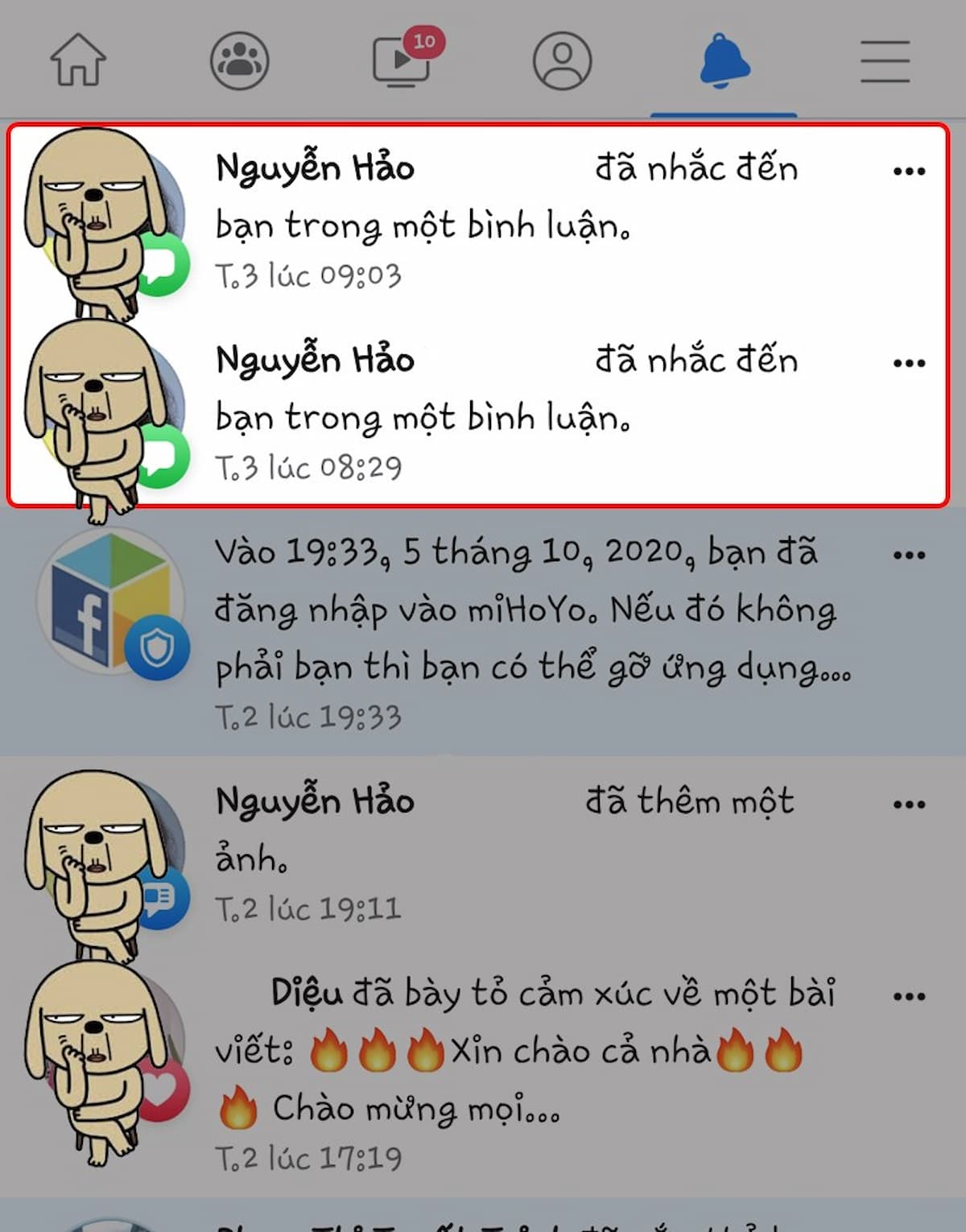 Mô tả cách gắn thẻ trên Facebook