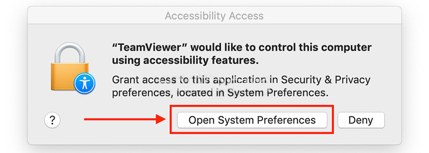 Mở System Preferences